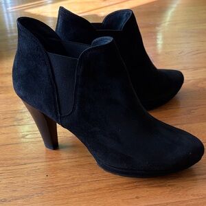 Paul Green UK6.5/US 9 Elegant Black Suede Ankle Boots Booties